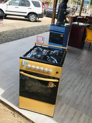 4 Gas Cooker 50x50 Oven With Grill Glass Yellow Volcano