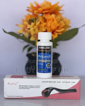 Beard and Hairline Growth Pack - Kirkland Minoxidil + Roller