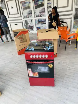 Authentic Volcano 50x50 4 Gas Burner With Oven(Red).