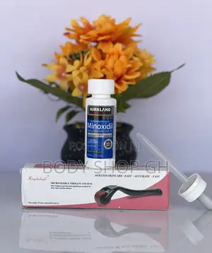 Kirkland Minoxidil + Derma Roller - For Beard and Hairline