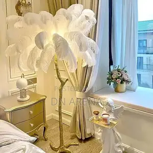 Luxury Elegant Ostrich Feathers Floor Lamp