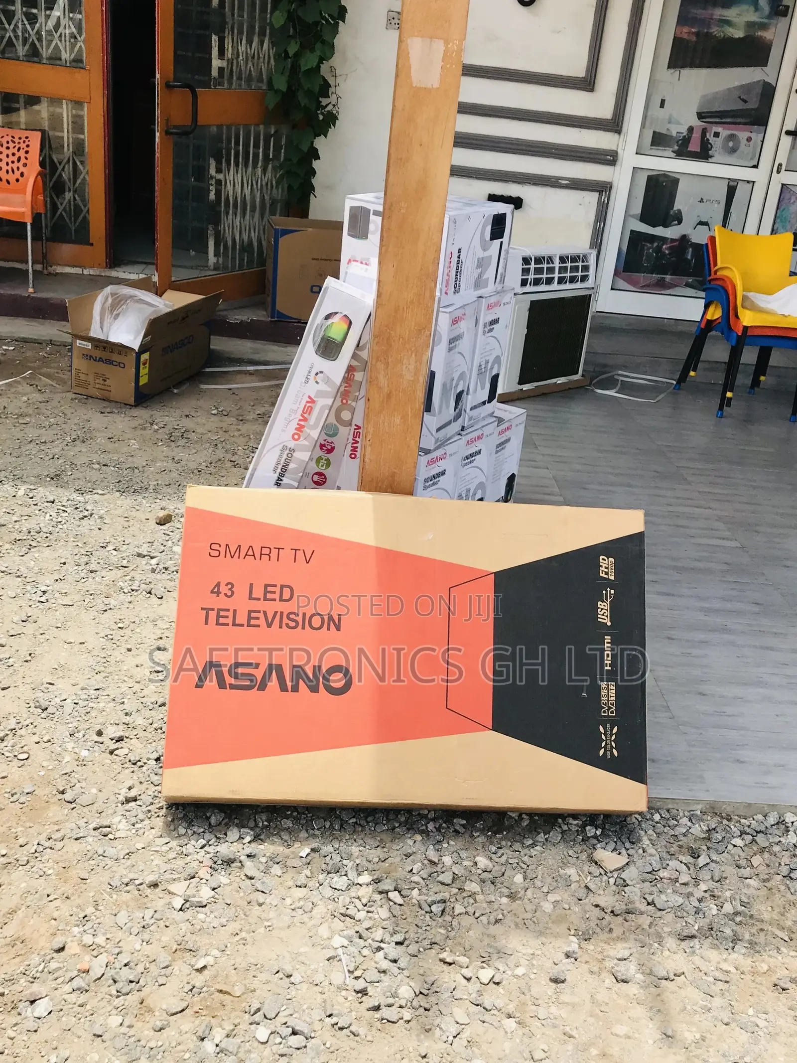 Glossy 43 Inches Smart Black Asano Led Tv