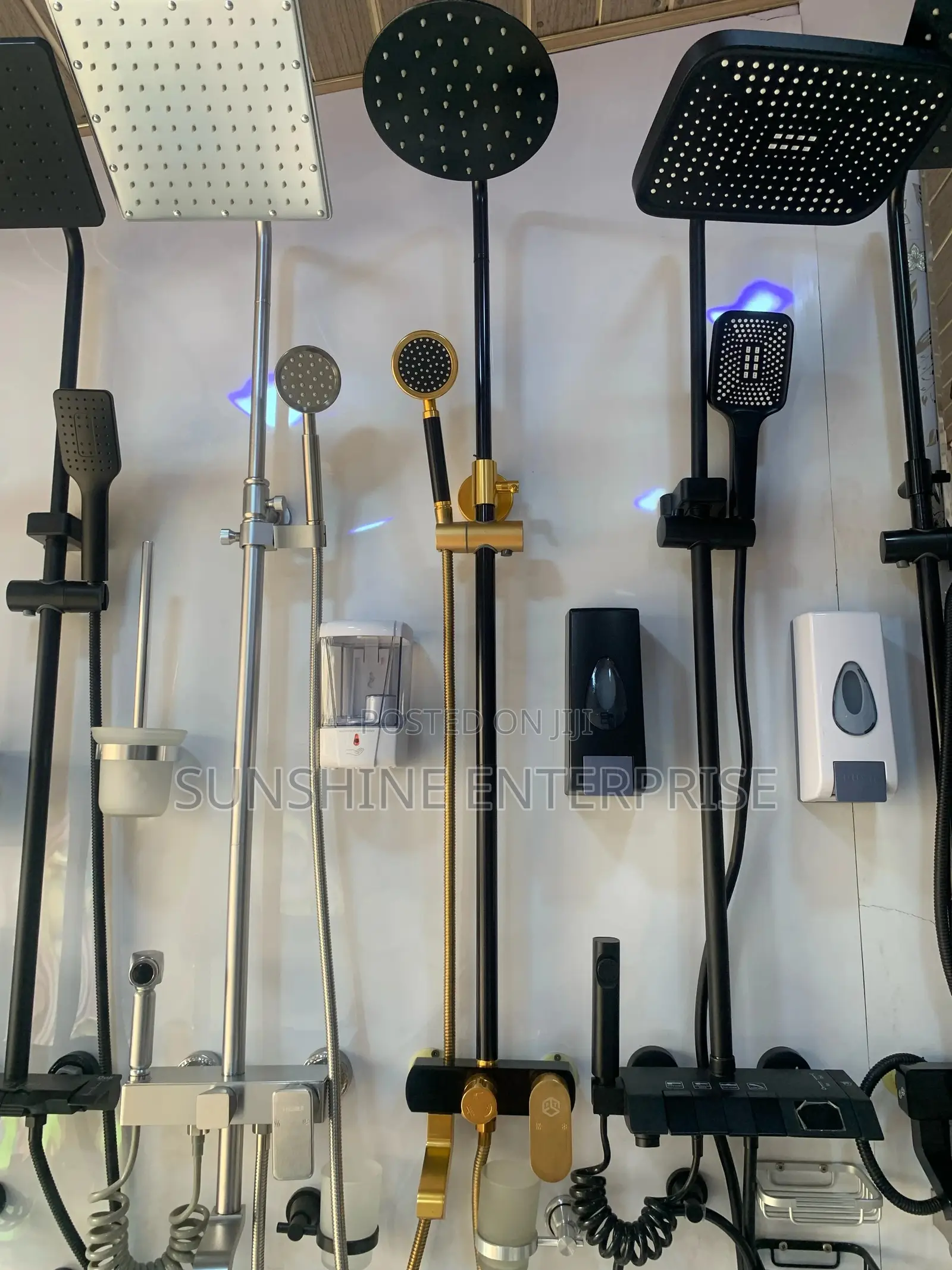 Black and Gold 3in1 Bathroom Shower