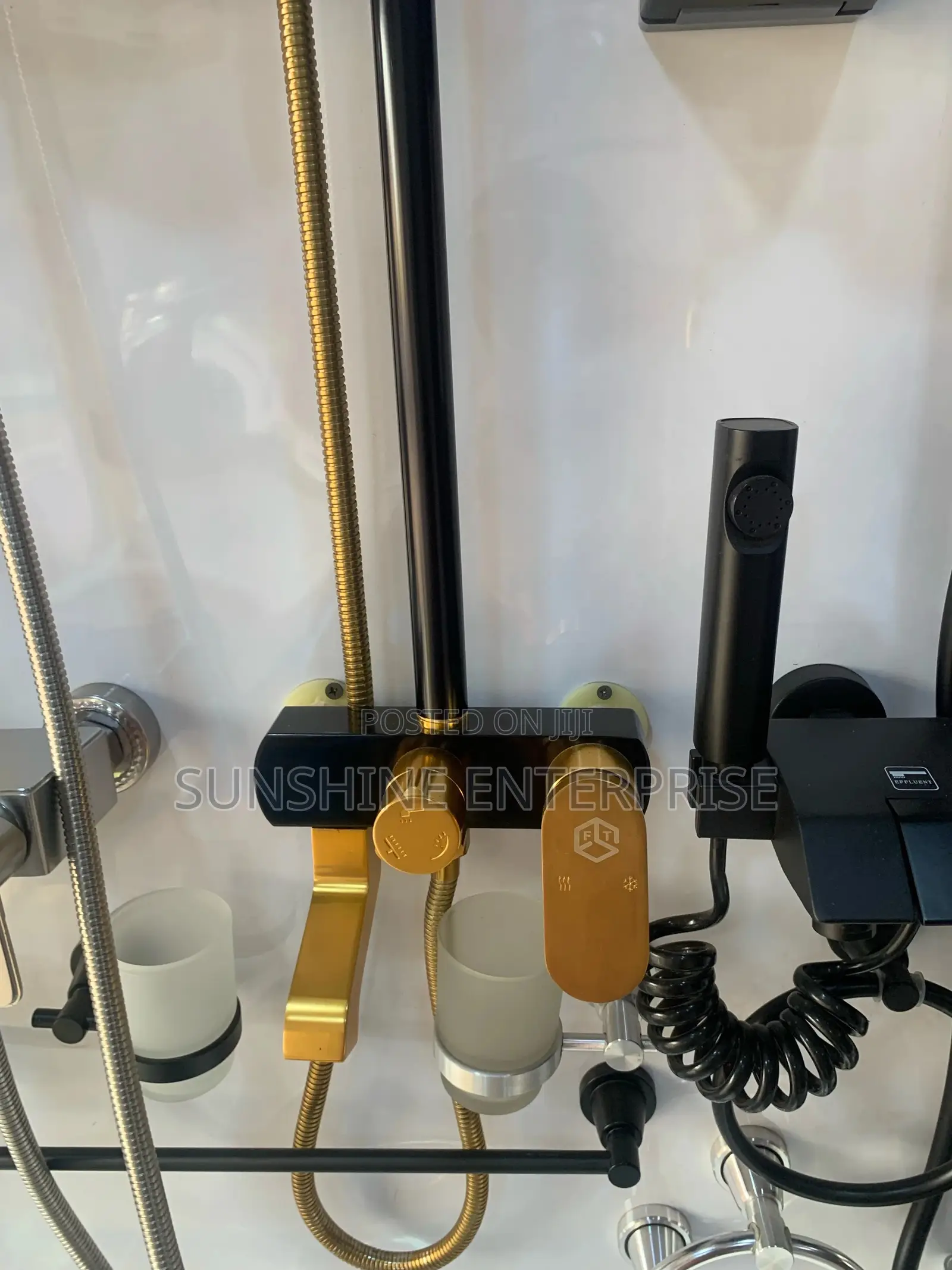 Black and Gold 3in1 Bathroom Shower