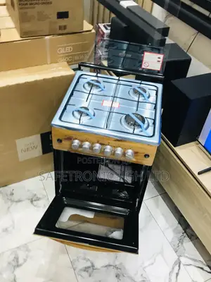 Light Wooden 4 Gas Cooker Oven With Grill 50x50