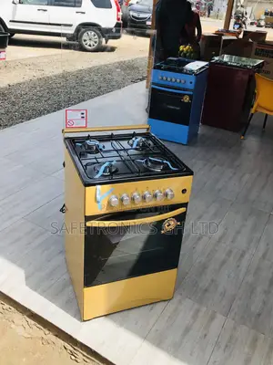 Glass Lid 4 Gas 50x50 Oven With Grill Volcano Yellow Cooker
