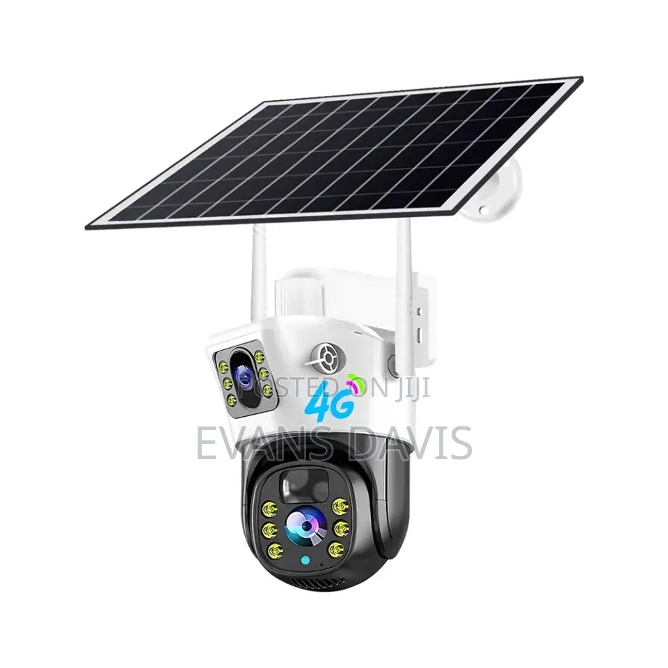 Outdoor Sim Card Bulb Camera (Dual Lens) With Solar Panel
