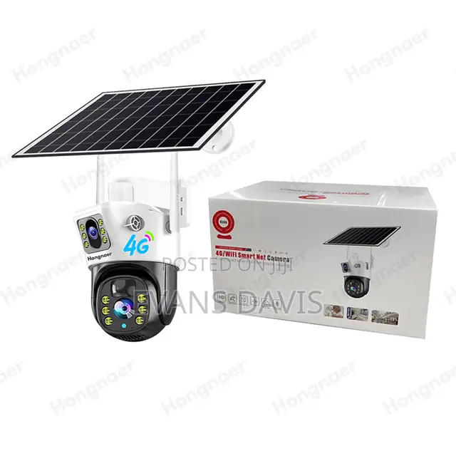 Outdoor Sim Card Bulb Camera (Dual Lens) With Solar Panel