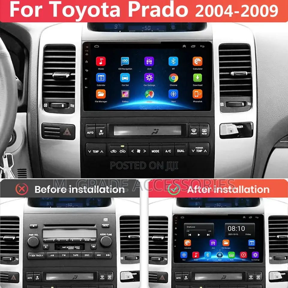 Toyota Prado Android Radio Apple Carplay Android Auto