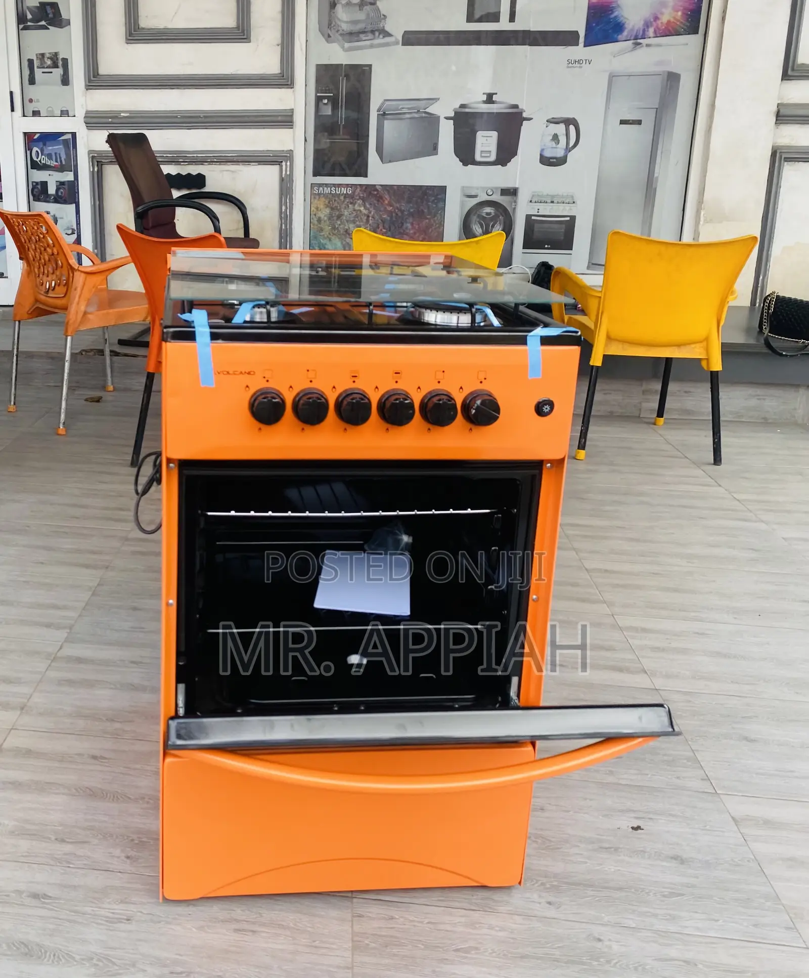 Shop Classic Volcano Oven and Grill 4 Gas Burner(Orange).