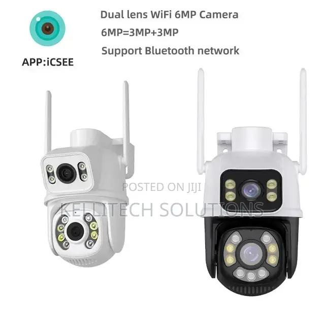 Double Lens CCTV Camera, 6MP Wireless