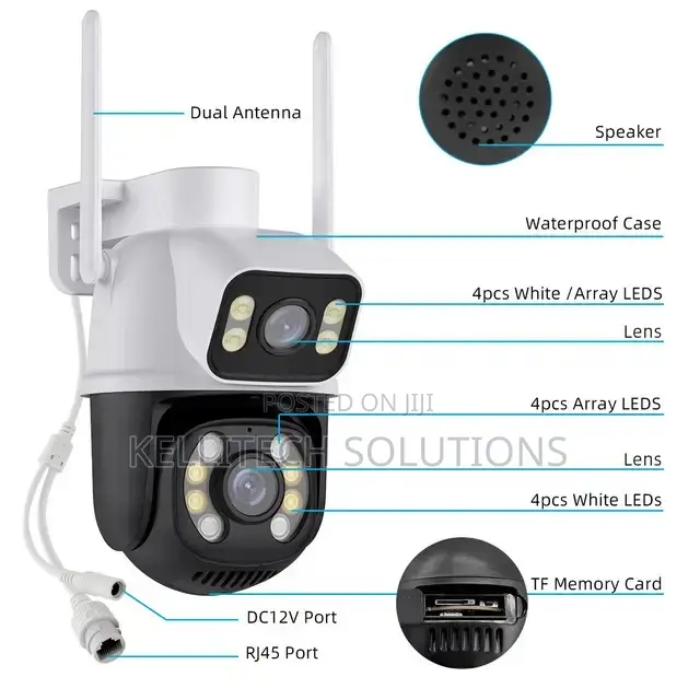 Double Cameras Wireless 6MP CCTV