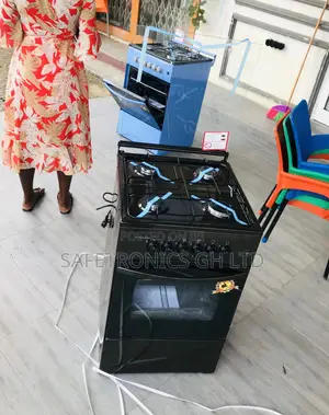 Brown 4 Gas Cooker Oven With Grill 50x50 Glass Lid Volcano
