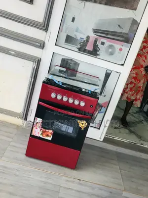 Volcano 50x50 Oven With Grill Red 4 Gas Cooker
