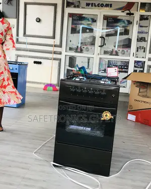 Volcano 50x50 4 Burner Gas Oven With Grill Glass Lid