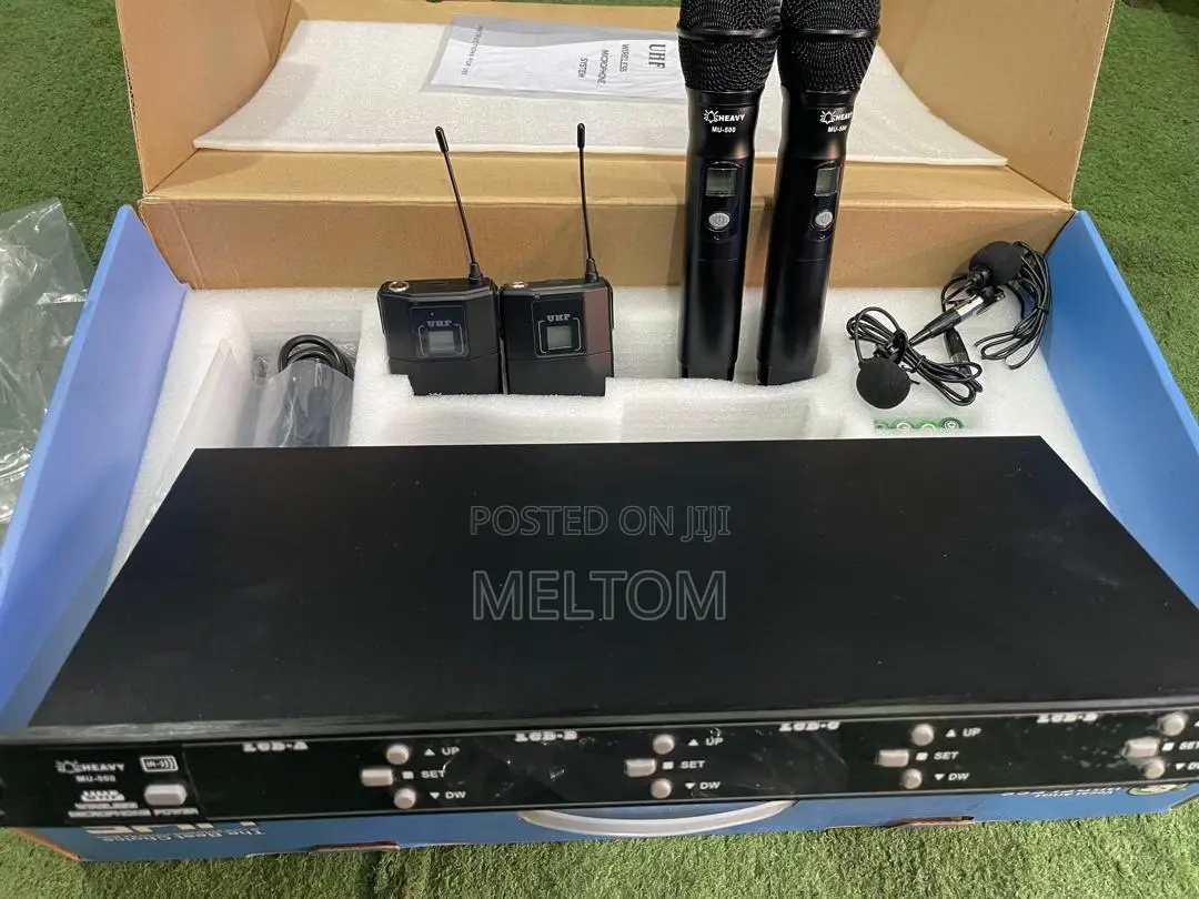 Heavy Mu-500 4in1 Cordless Microphone (2handheld 2lapel Mic)