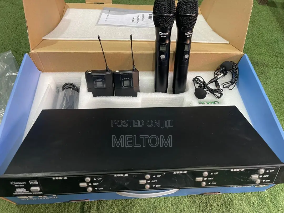 Heavy Mu-500 4in1 Cordless Microphone (2handheld 2lapel Mic)
