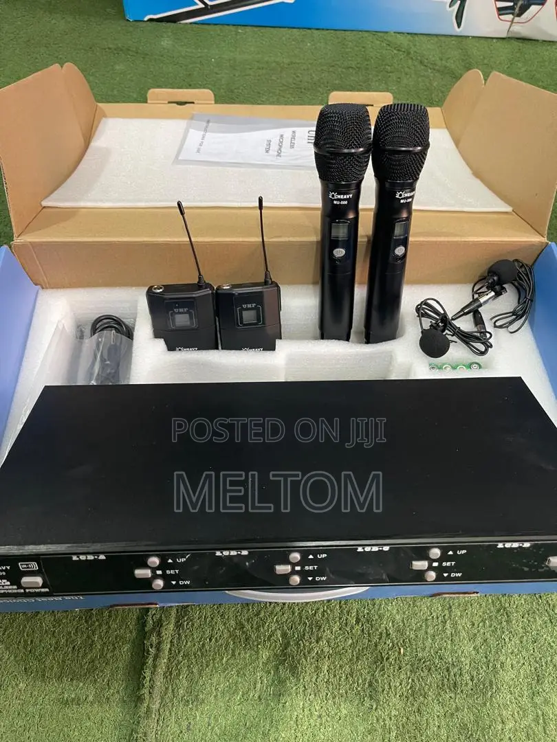 Heavy Mu-500 4in1 Cordless Microphone (2handheld 2lapel Mic)