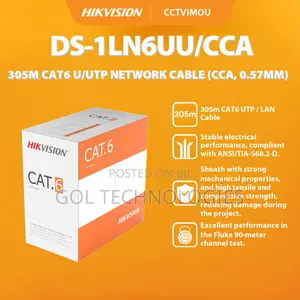 Hikvision Cat6 Cable Cca (Orange) Ds-1ln6uu/Cca