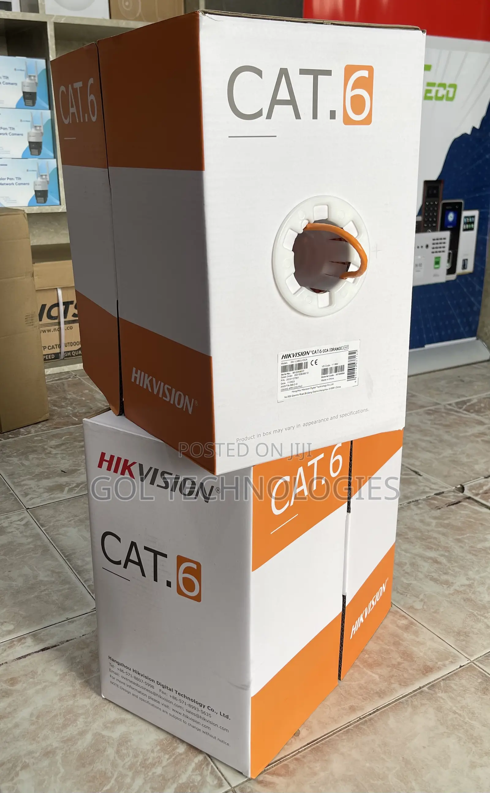 Hikvision Cat6 Cable Cca (Orange) Ds-1ln6uu/Cca