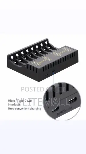 PUJIMAX Smart Battery Charger 8 Slots With LED Indicator