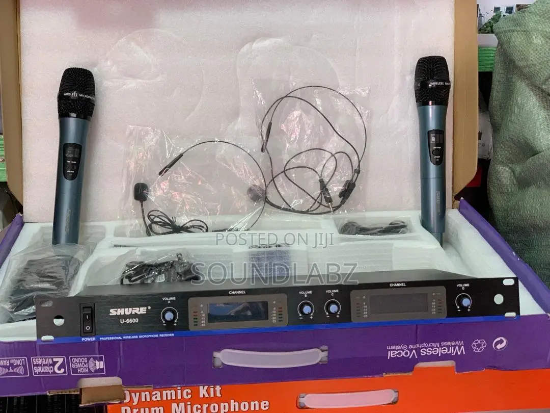 Shure U-6600 2heads; 2lapel Wireless Professional Microphone