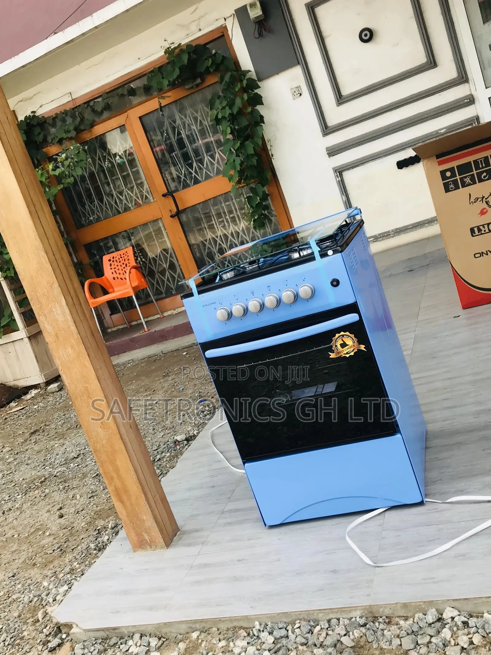 Glass Lid Oven With Grill Volcano 50x50 4 Gas Cooker