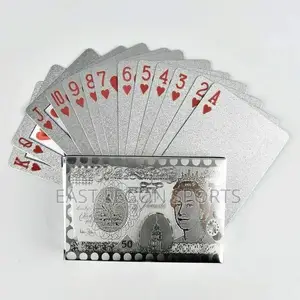 Playing Cards Plastic Poker Spa Game Cards Silver