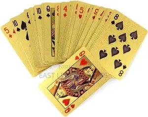 Gold Spa Cards Plastic Type Durable Poker Games
