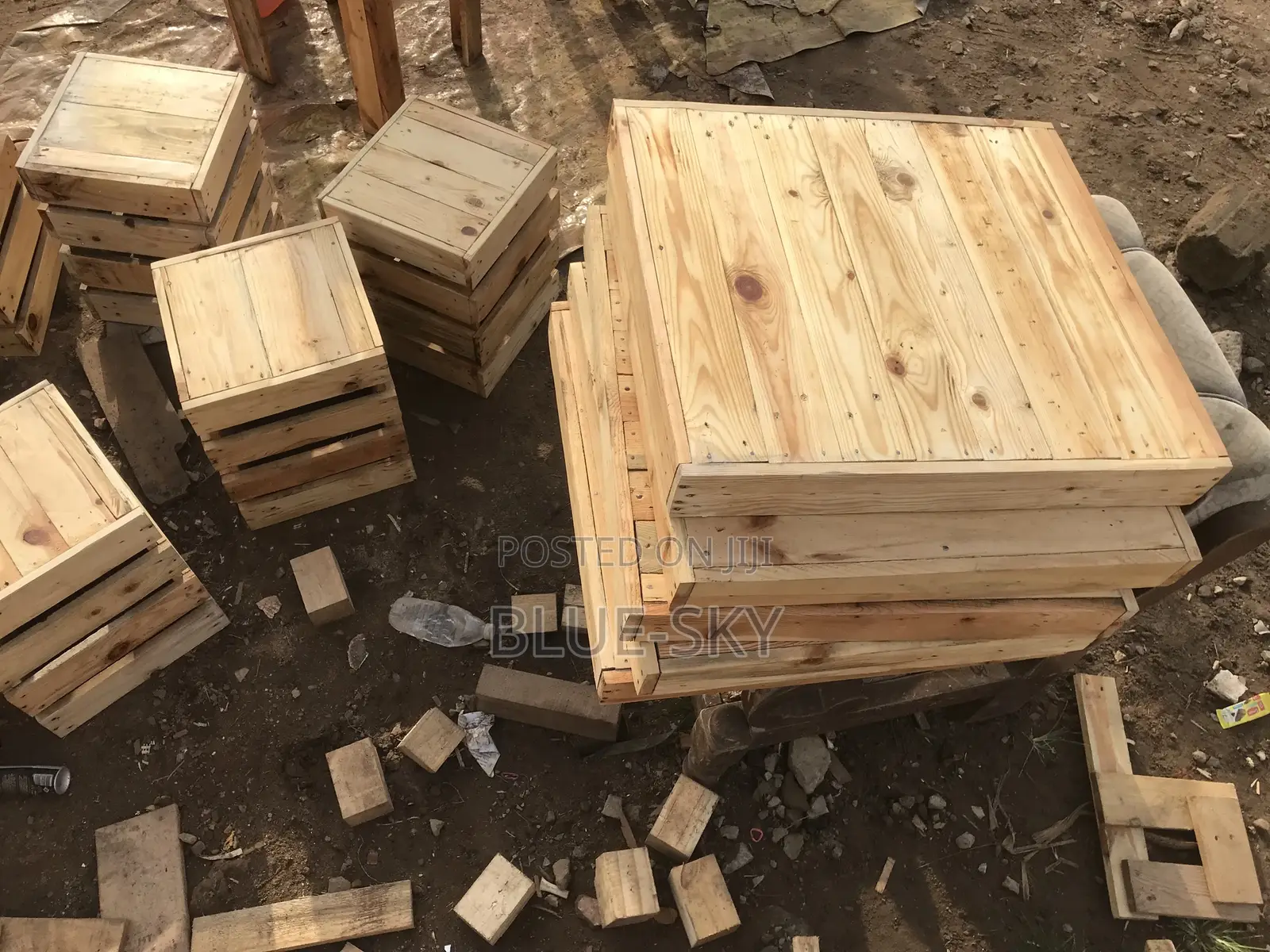 Mini Wooden Pallet Sets of Chairs and Table