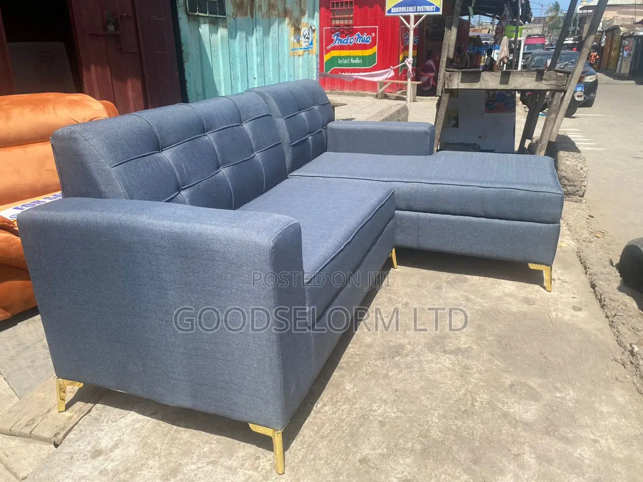 L Shape SOFA FURNITURE Ash Color