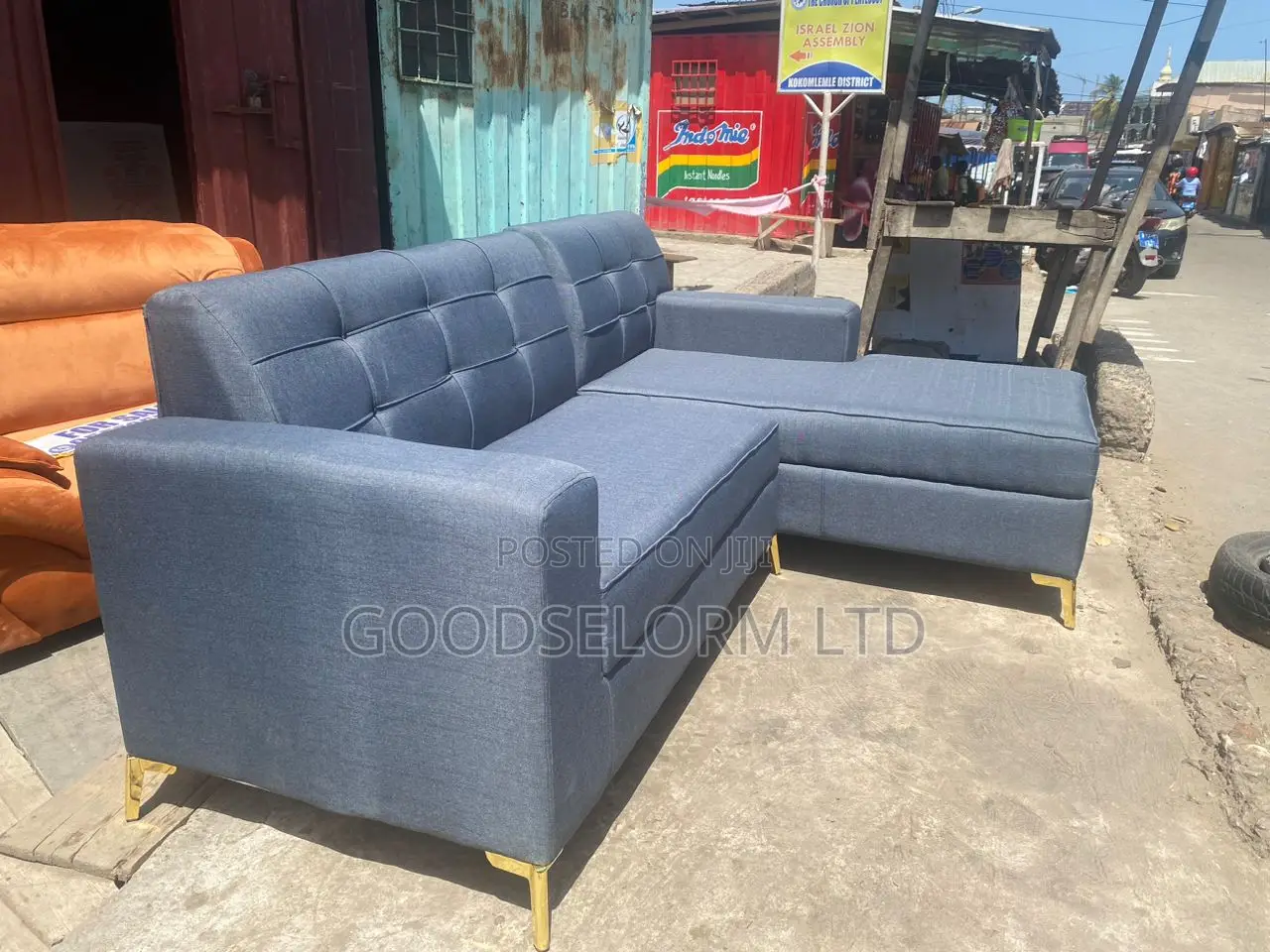 L Shape SOFA FURNITURE Ash Color