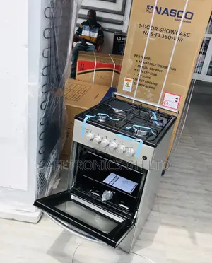 1+3 Gas Cooker Oven With Grill Gray Glass Lid 50x50