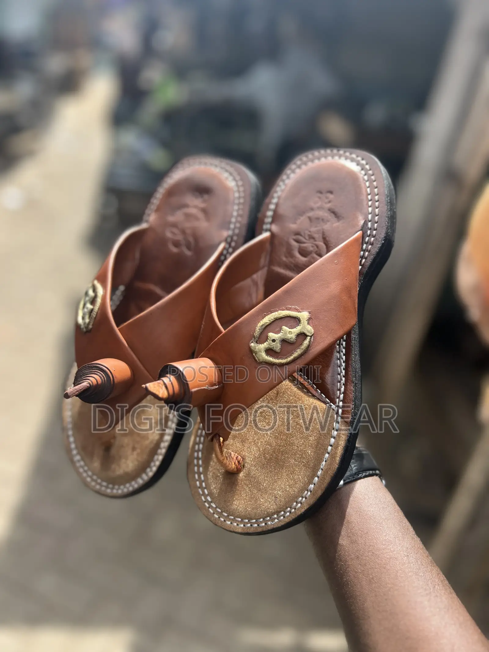 Brown Suede and Dark Brown Leather Ahenema/Chawchaw
