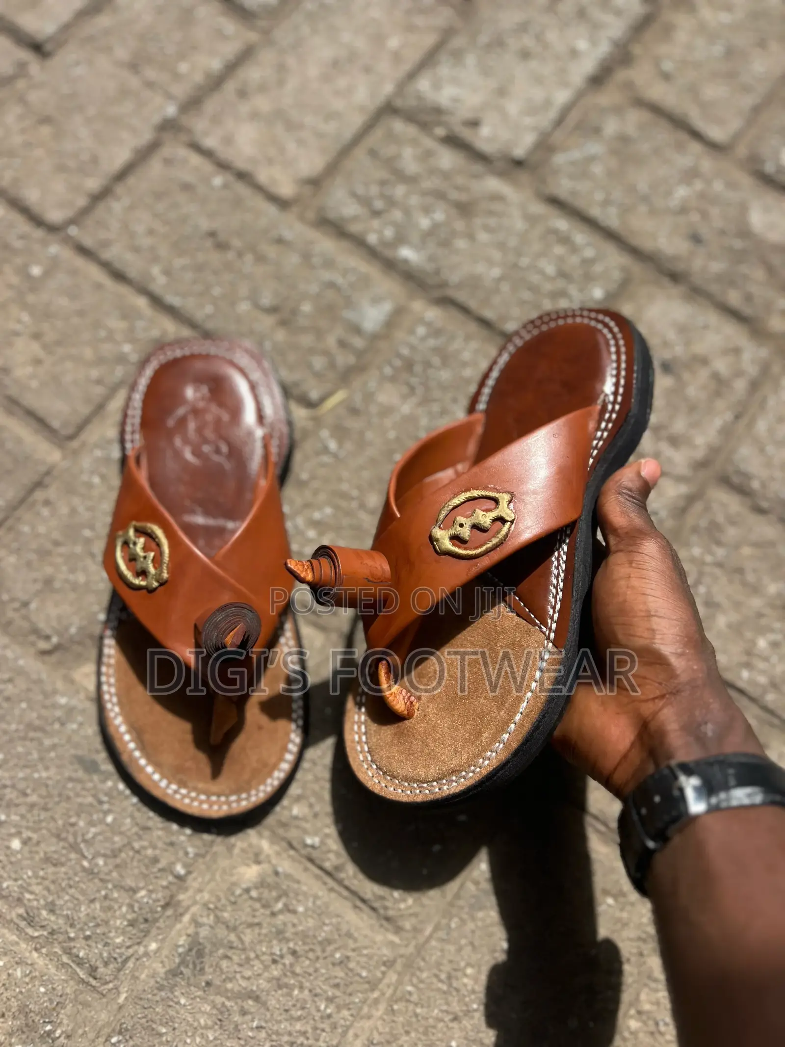 Brown Suede and Dark Brown Leather Ahenema/Chawchaw