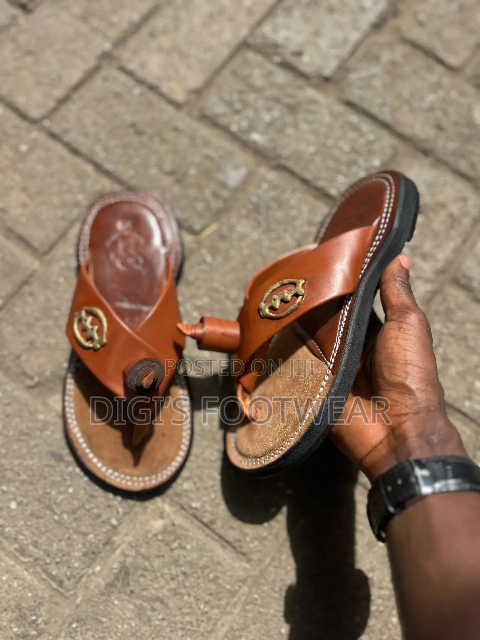 Brown Suede and Dark Brown Leather Ahenema/Chawchaw