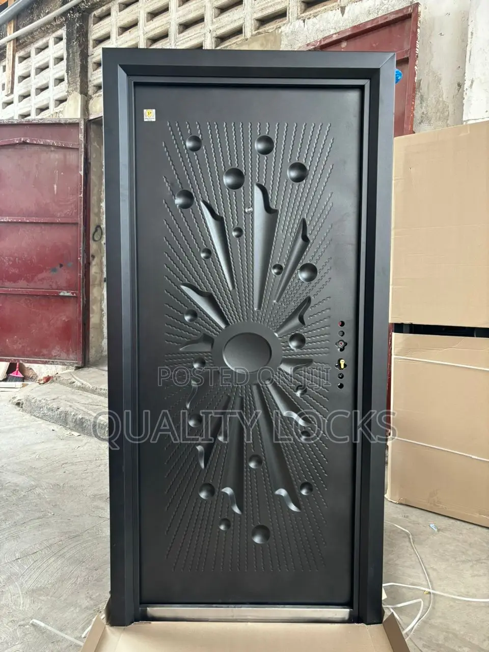Steel Technology Single Security Door With Accessories