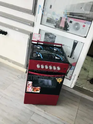 Sealed 4 Gas 50x50 Oven With Grill Volcano Glass Lid