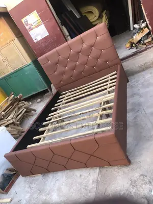 Brawn Double Leather Bed Frame