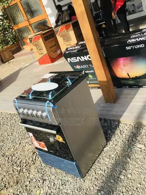 Glass Lid Oven With Grill Volcano 4 Gas Cooker 50x60