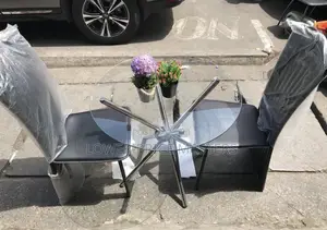 2 Chair Modern Waiting / Dining Table Set