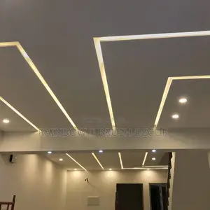 Plasterboard With Aluminum Profile Led Lights Design