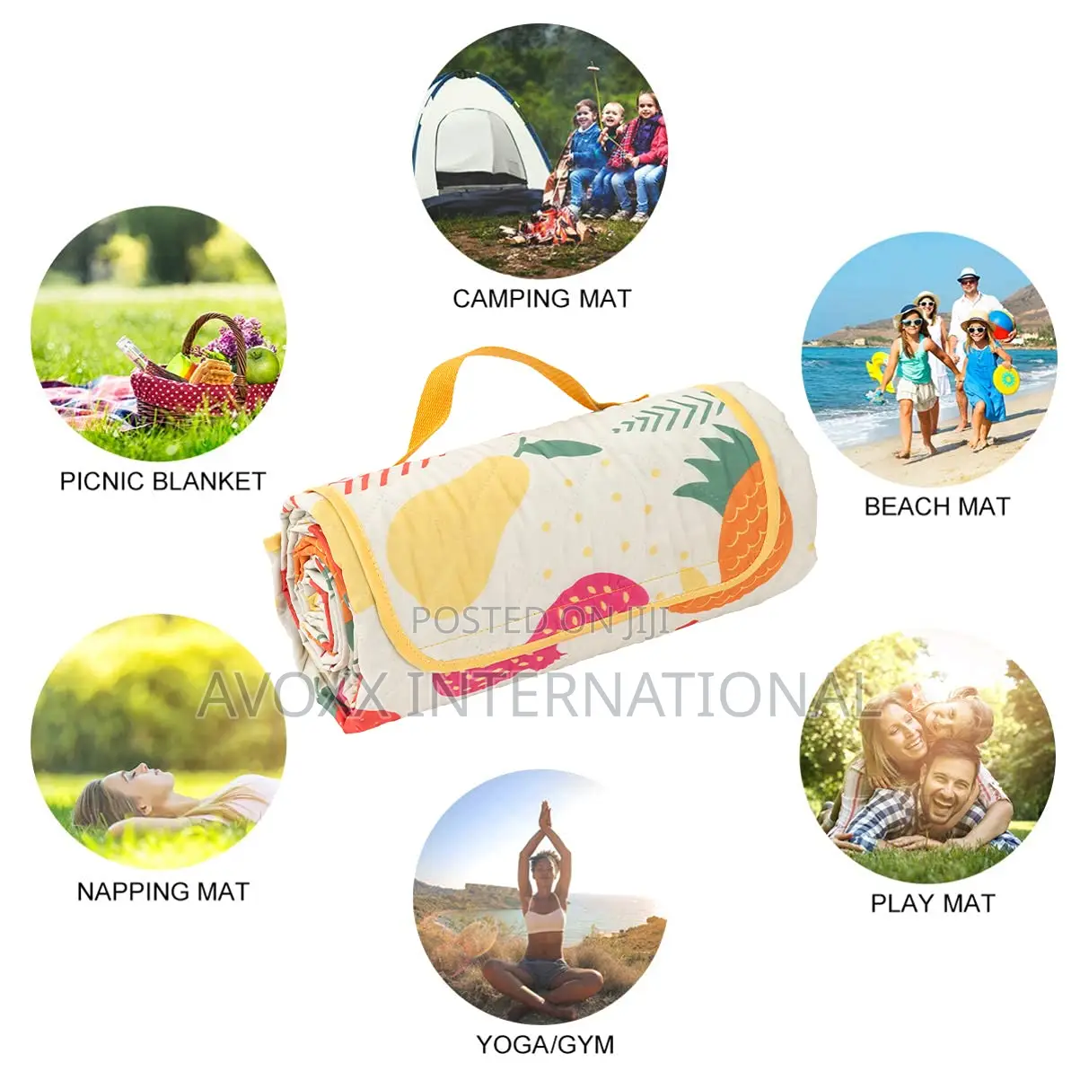 Sun Squad 72" X 60" High Quality Picnic Blankets( Seats 2-4)