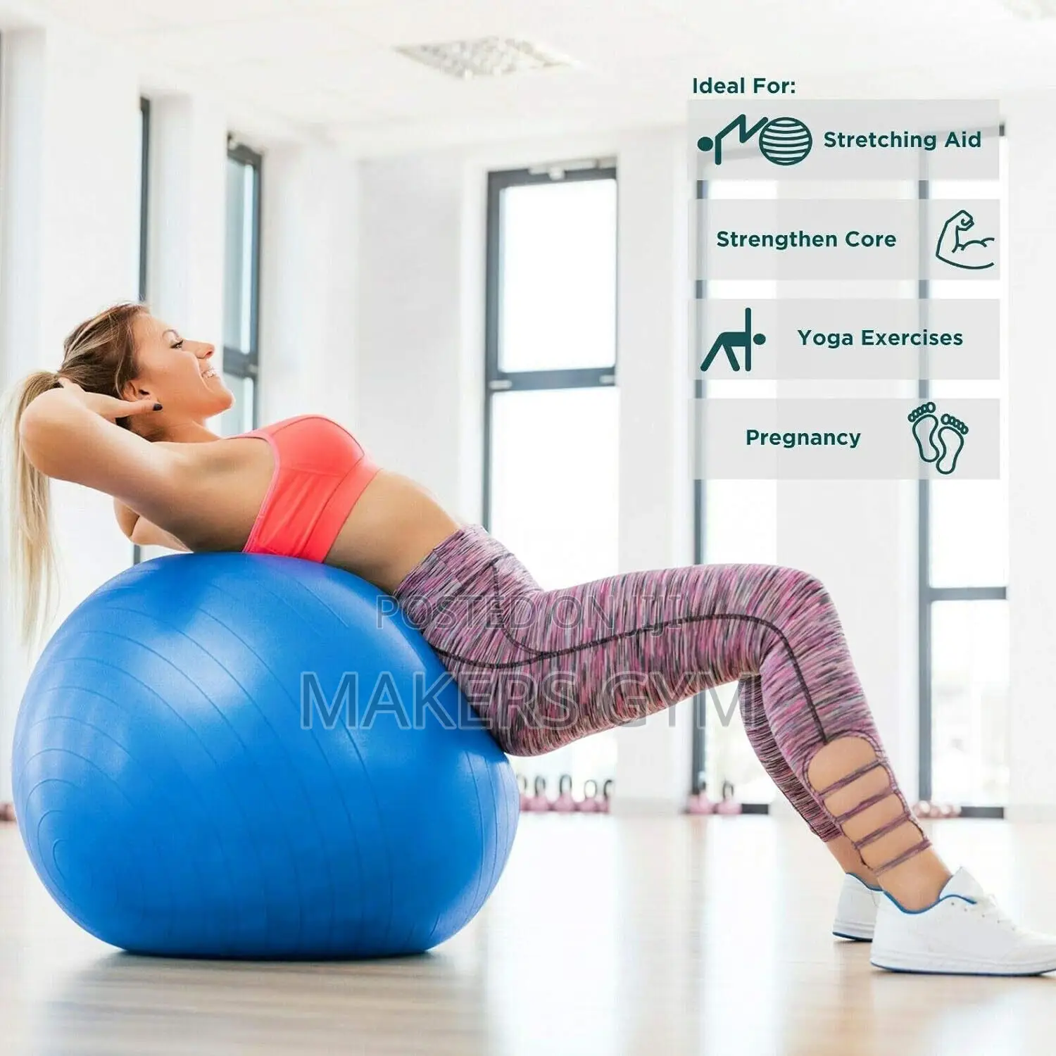 Exercise Gym Ball WITH PUMP (Anti-Burst)