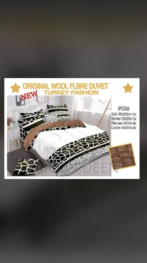 Turkish Original Cotton Wool Fibre Duvet Set (8pcs Set )