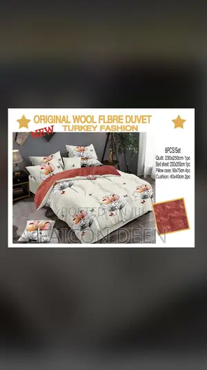 Thick Cotton Wool Duvet Set (8 PCS Duvet Set )