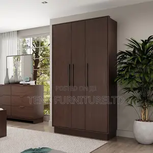 WARDROBE 3 Hinged Doors With Long Bar Handles