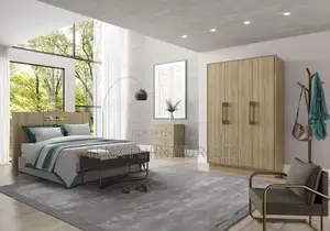 Queen Size Bed With Wardrobe (Accent)