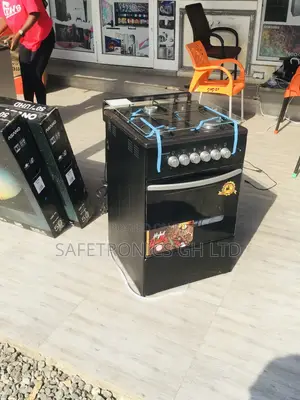 Burner 4 Gas Glass Lid Oven With Grill 50x50 Volcano