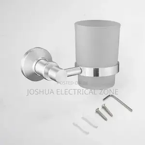 Bathroom Accessories 7 Set In Box Colour: Silver And Black